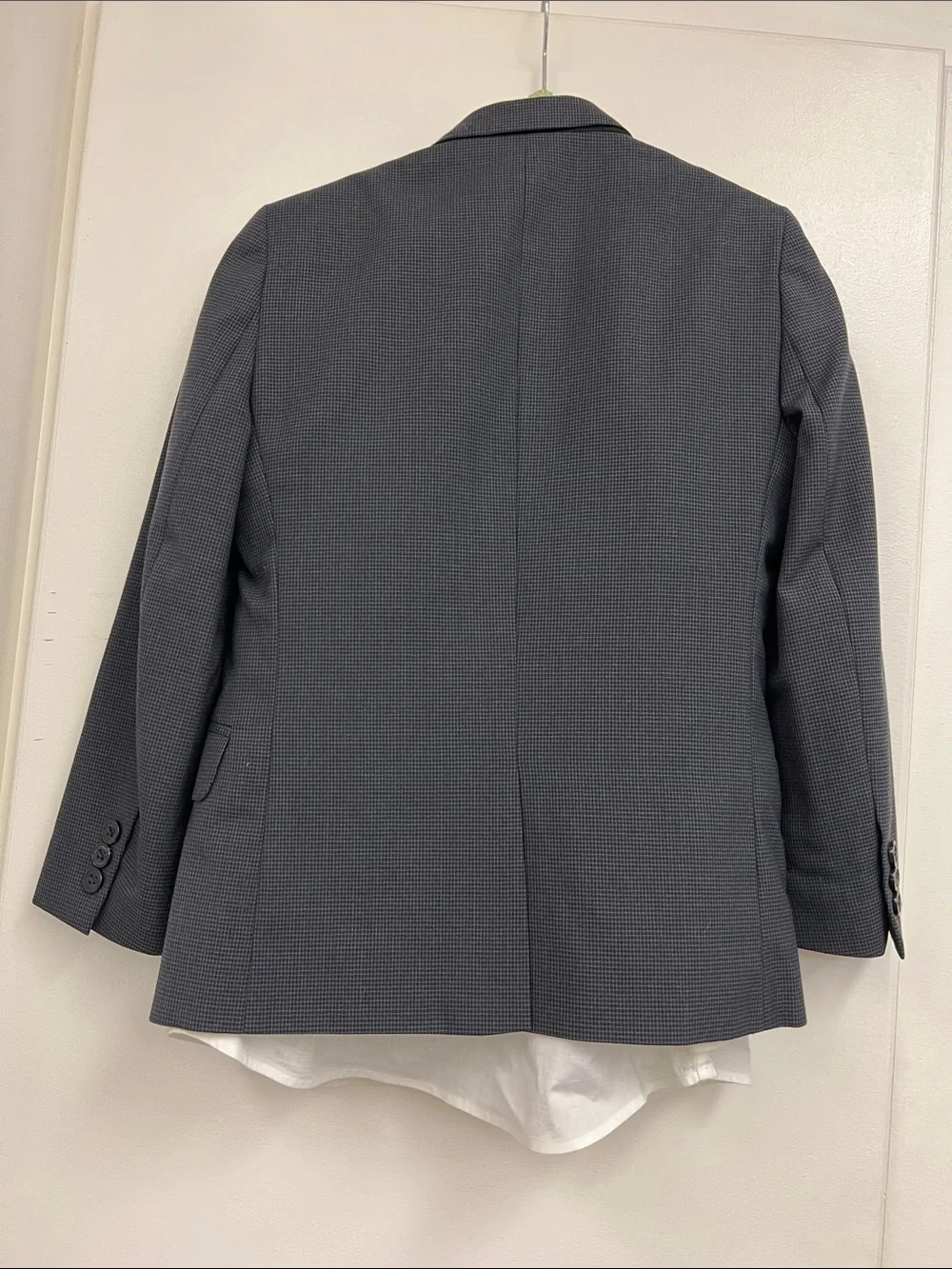 C2 by Calibrate Charcoal Blazer Pant Suit Set w/ Shirt and Green Tie Kids Boy 8